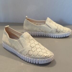 Ilse‎ Jacobsen Platform Tulip Flats - Milk Creme size 41 (US 11)